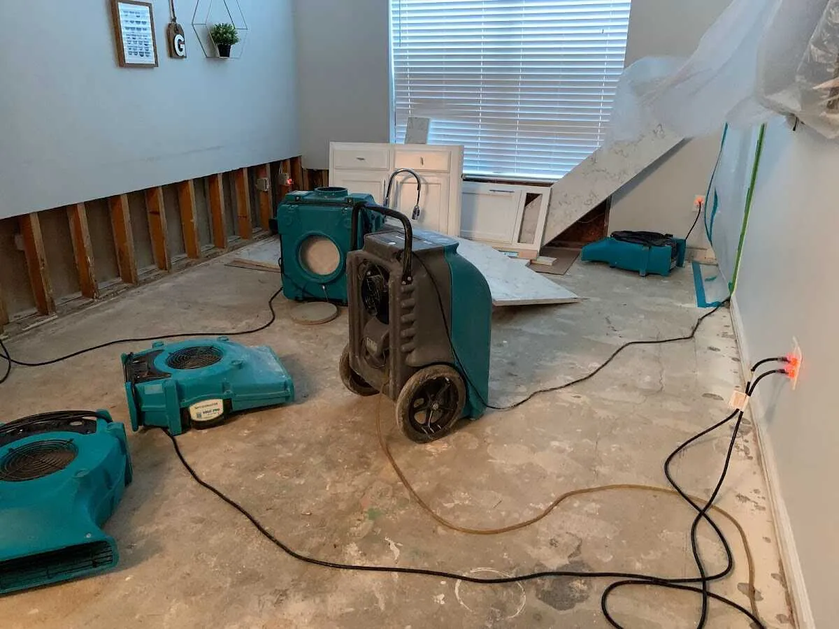 Dehumidifier in flood-cut room for Water Extraction & Removal in Sturbridge